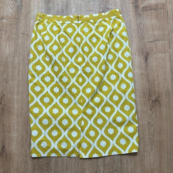 BODEN | Yellow Geometric Print Pencil Skirt - Picture 4 of 8
